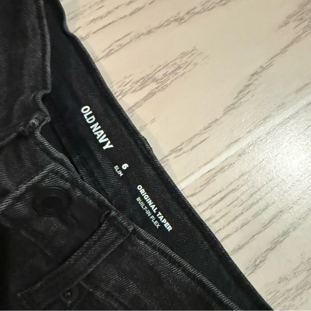 Old Navy Boys Black Slim Jeans Size 6 Built-In Flex‎